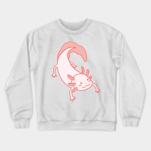 Cute kawaii Axolotl Drawing Crewneck Sweatshirt by MariOyama